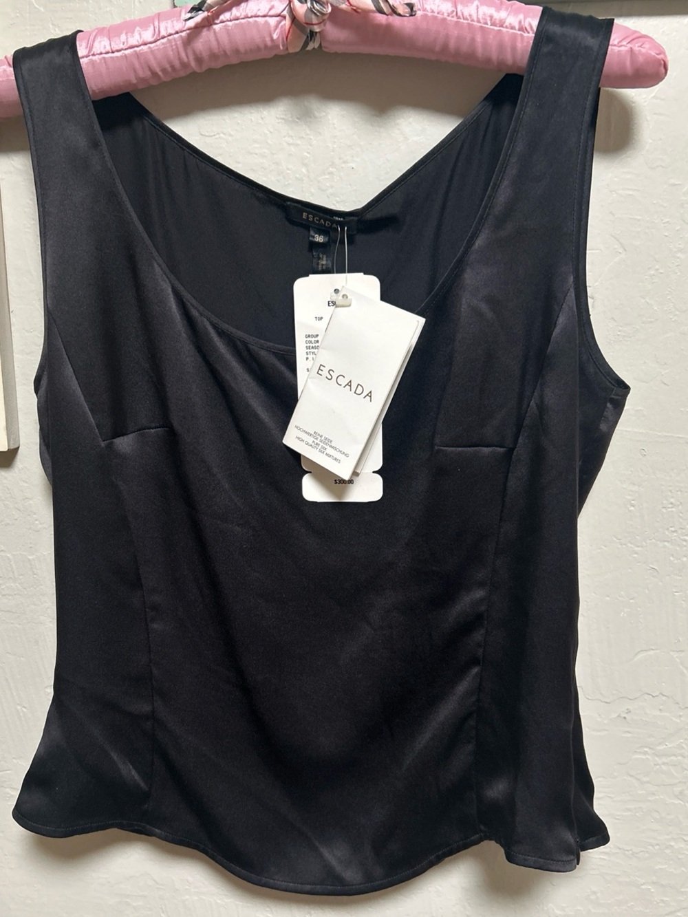 Escada Silk Charmeuse Side-Zip Shell Tank